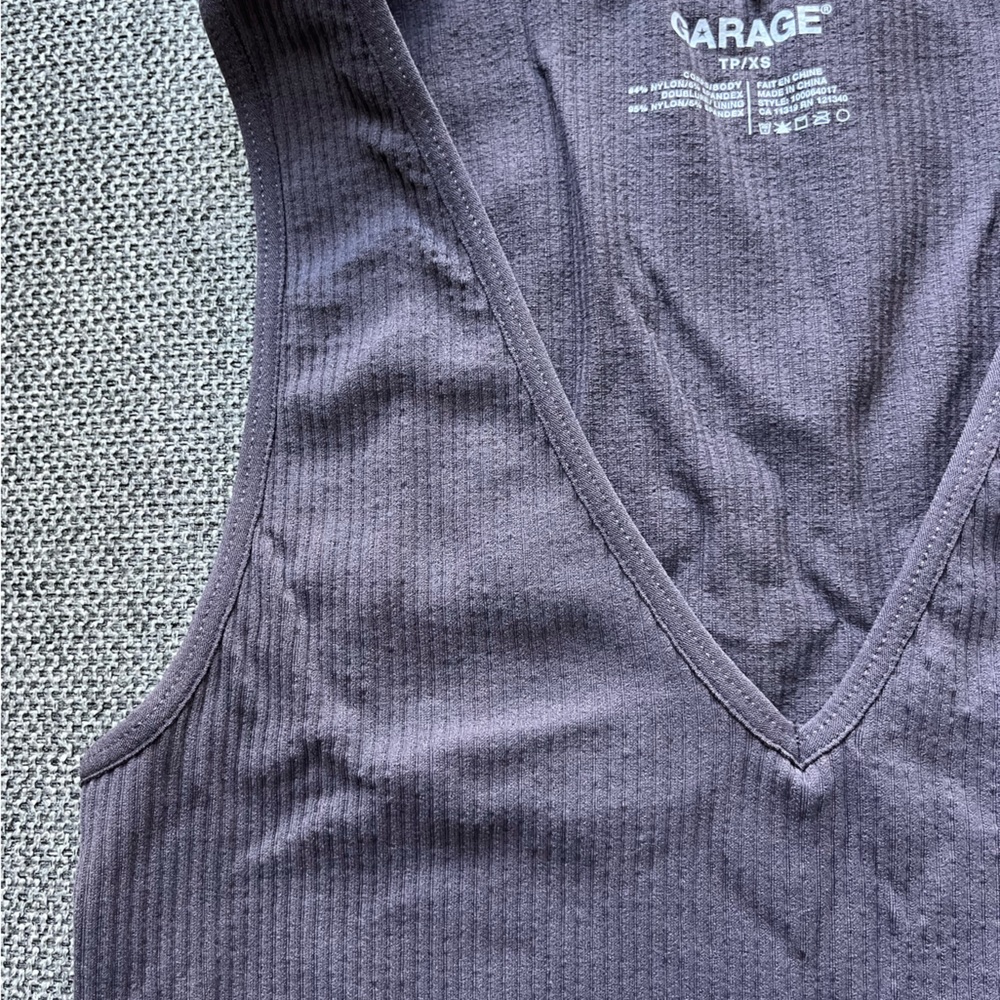 Garage Cropped Ribbed Tank - Picture 4 of 5